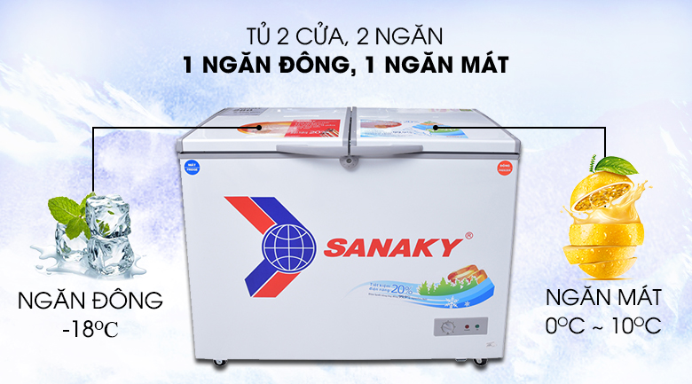 Sử dụng tủ đông/mát Sanaky 400 lít VH-4099w3 phù hợp