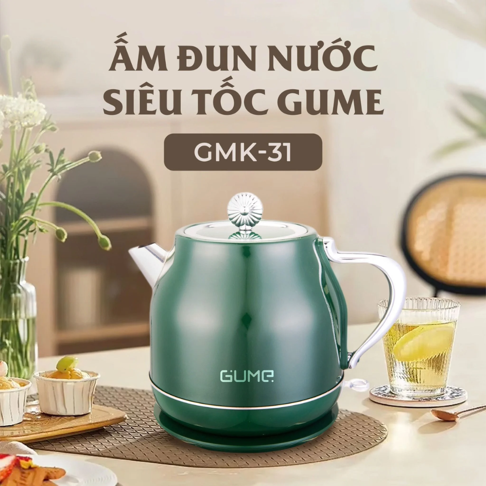 ẤM SIÊU TỐC DECO GUME GMEK-031 1.8L INOX 304 1800W