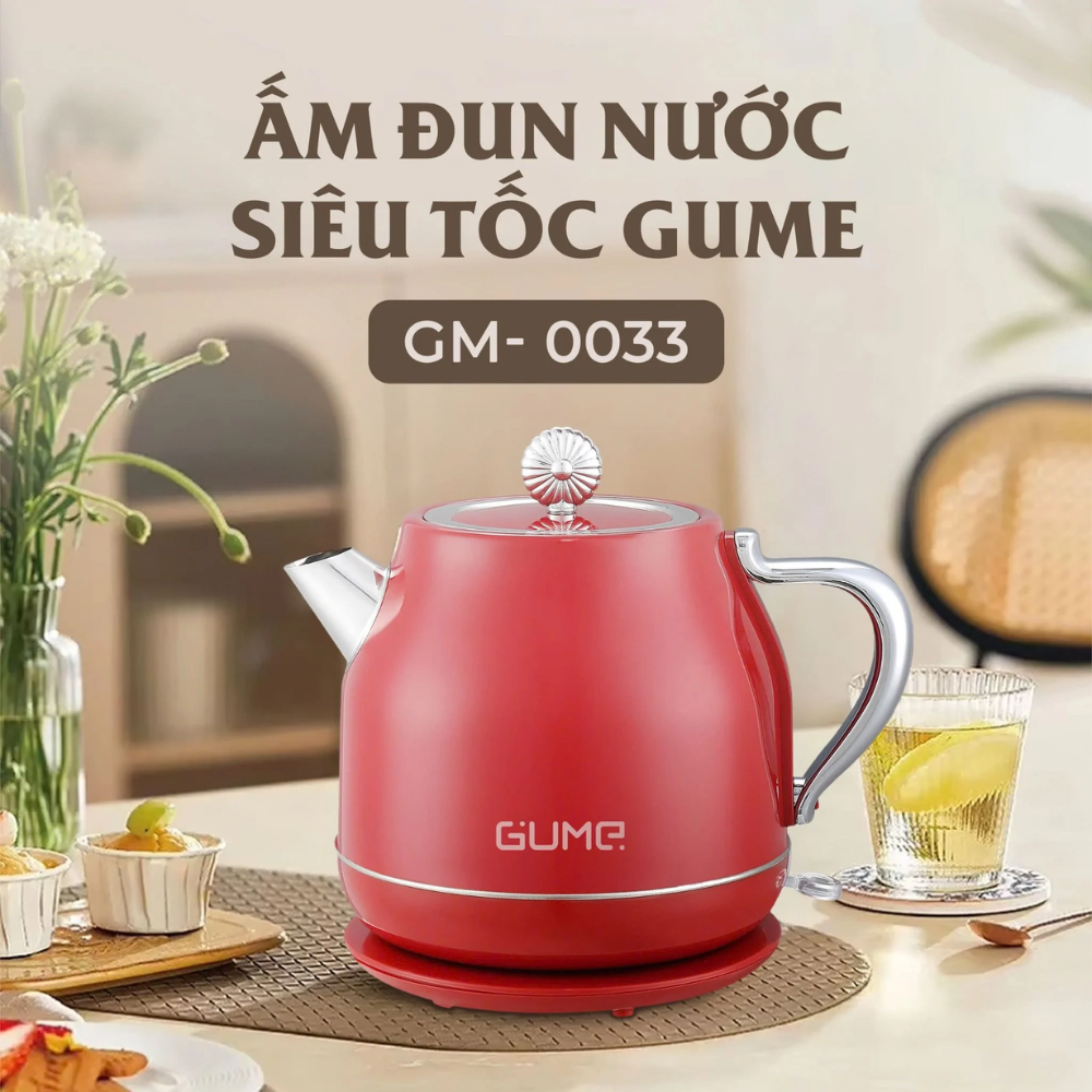 ẤM SIÊU TỐC GUME GM-0033 1.8L INOX 304 CÔNG SUẤT 1800W