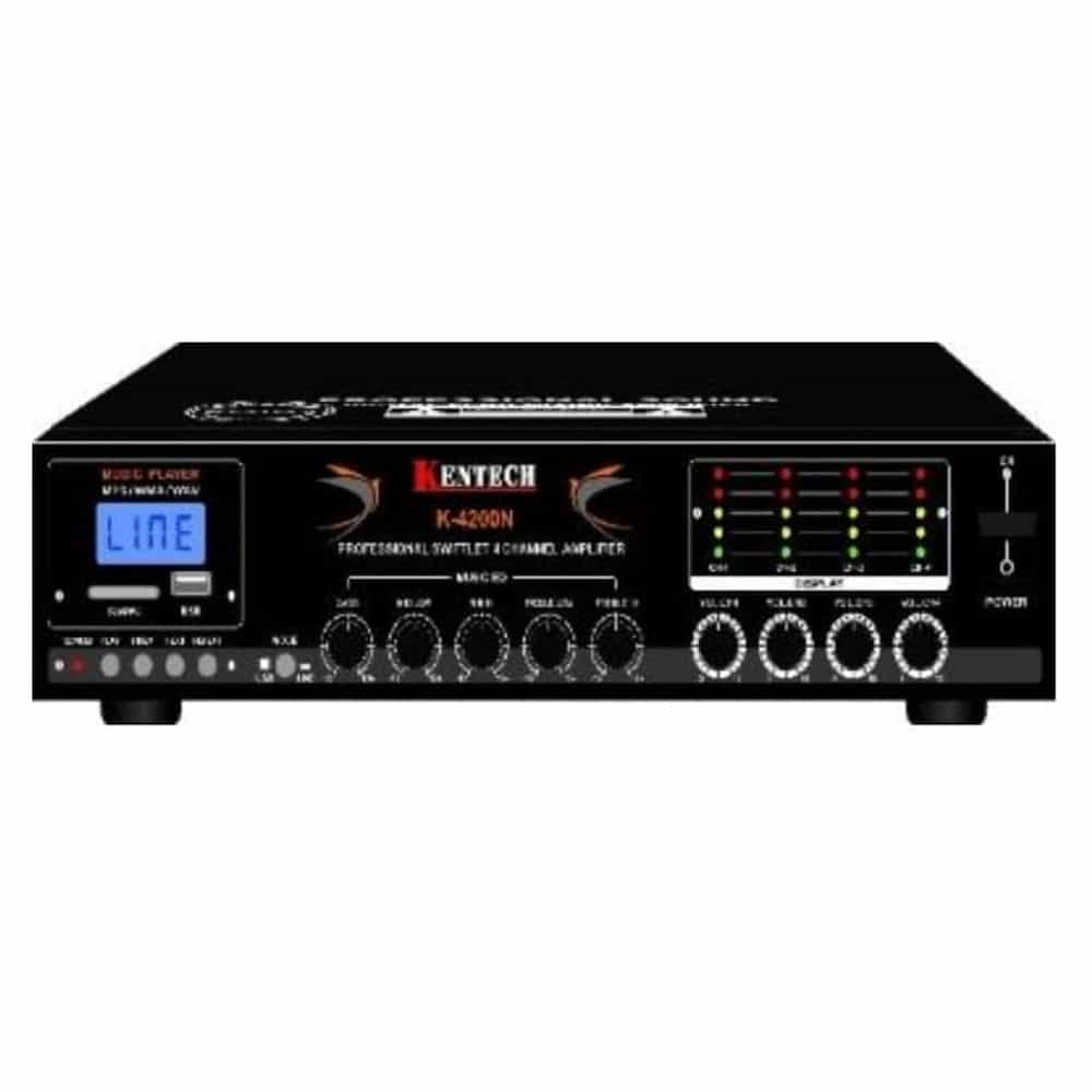 AMPLY YẾN KENTECH K-4200N 4 KÊNH 300W BẢO VỆ LOA THÔNG MINH