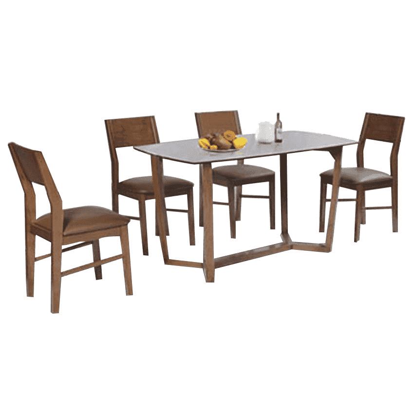 BỘ BÀN ĂN KHUNG GỖ MẶT KÍNH CƯỜNG LỰC 1.6M 6 GHẾ THE ONE (HÒA PHÁT) HGB69A-6G