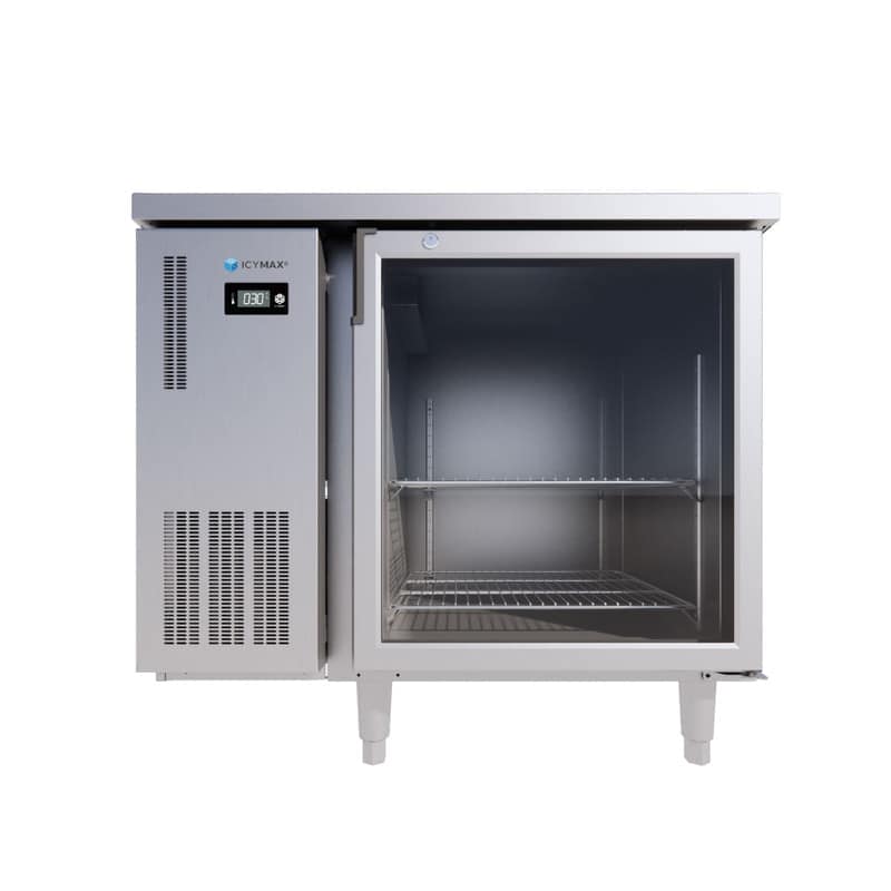 BÀN MÁT INOX 1 CÁNH KÍNH ICYMAX 170 LÍT ICR-1G096 QUẠT GIÓ (R290) (INOX 430)