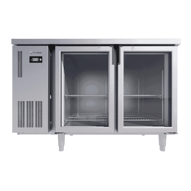 BÀN MÁT INOX 2 CÁNH KÍNH ICYMAX 325 LÍT ICR-2G127 QUẠT GIÓ (R290) (INOX 430)