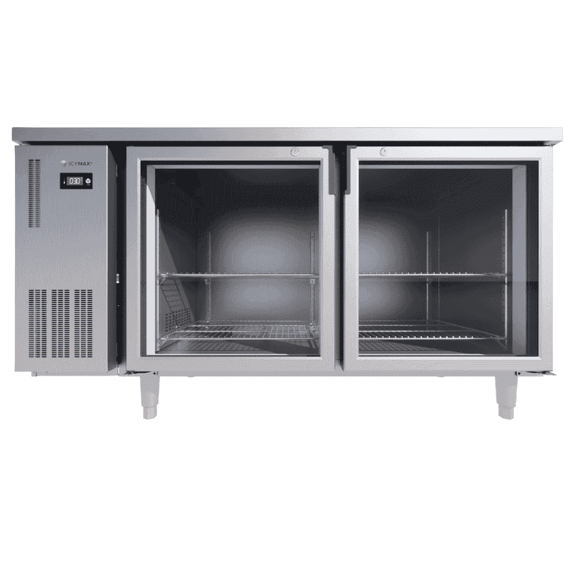 BÀN MÁT INOX 2 CÁNH KÍNH ICYMAX 430 LÍT ICR-2G157 QUẠT GIÓ (R290) (INOX 430)