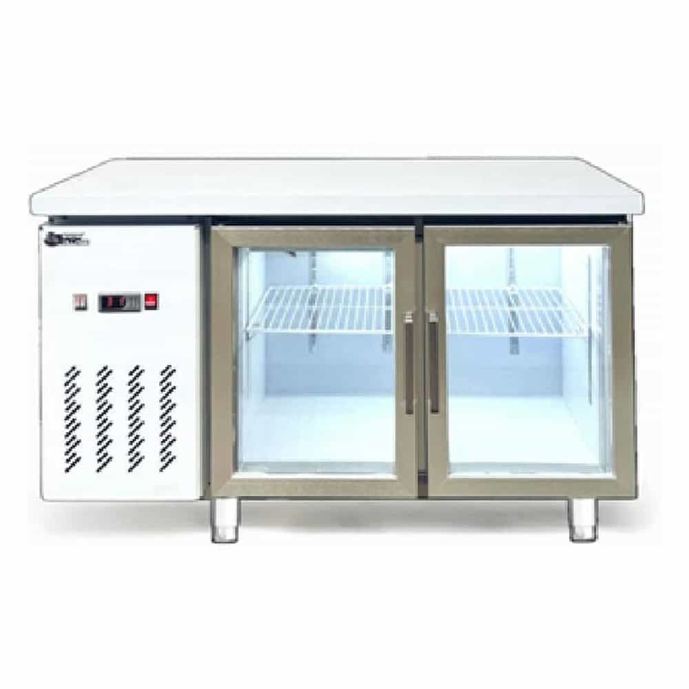 BÀN MÁT INOX CÁNH KÍNH SNOW VILLAGE 195 LÍT PLO.18L2Q QUẠT GIÓ (R290A)