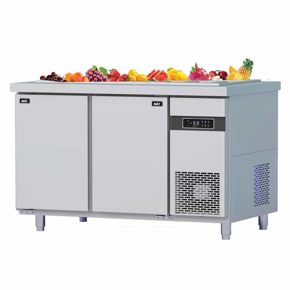 BÀN MÁT SALAD 2 CÁNH INOX HOMECEN 320 LÍT BSQ.2MI1275