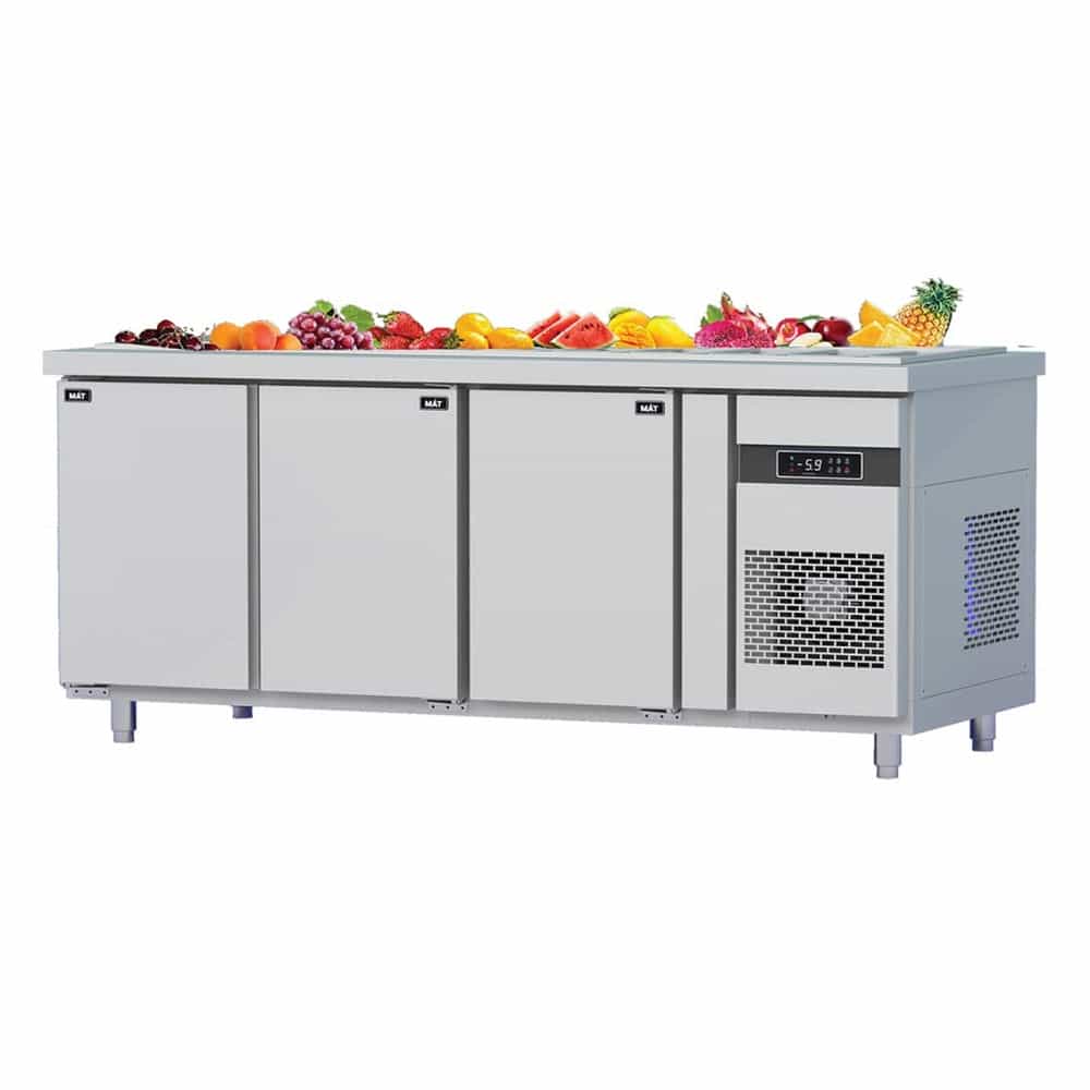 BÀN MÁT SALAD 3 CÁNH INOX HOMECEN 480 LÍT BSQ.3MI1875