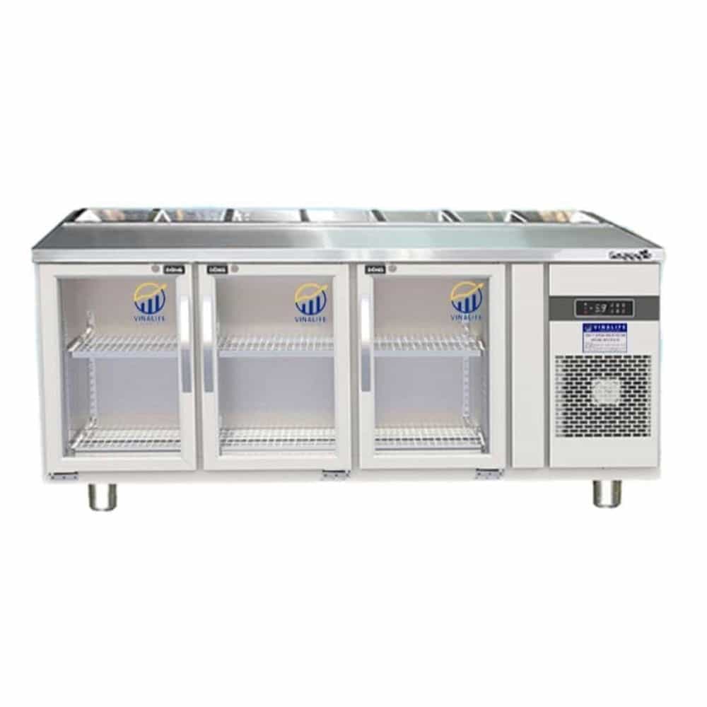 BÀN MÁT SALAD VINALIFE VNL-BSLCK-1.8, 3 CÁNH KÍNH, QUẠT GIÓ