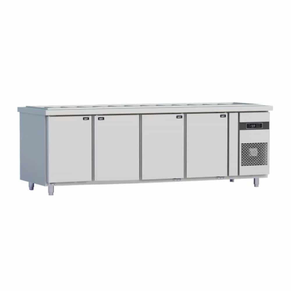 BÀN MÁT SALAD 4 CÁNH INOX HOMECEN 610 LÍT BSQ.4MI2275