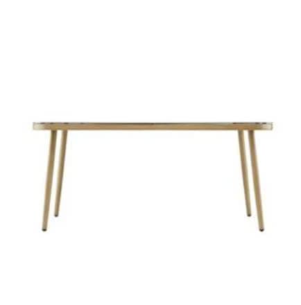 BÀN PHÒNG ĂN GỖ TEAK APPNT BN-MD 1.6M MẶT ĐÁ BỀN ĐẸP
