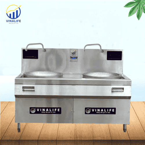 BẾP ĐIỆN TỪ ĐÔI CÔNG NGHIỆP LIỀN CHẢO VINALIFE VNL-BTCN-2LC-15 (2X15KW/380V)