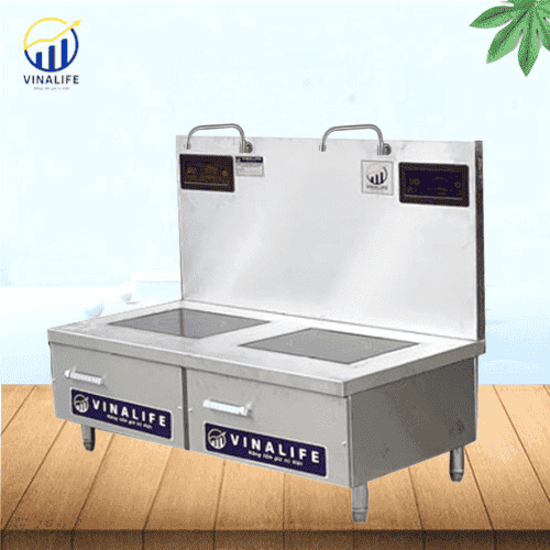 BẾP ĐIỆN TỪ ĐÔI CÔNG NGHIỆP MẶT PHẲNG VINALIFE NL-BTCN2P-15 (2X15KW/380V)