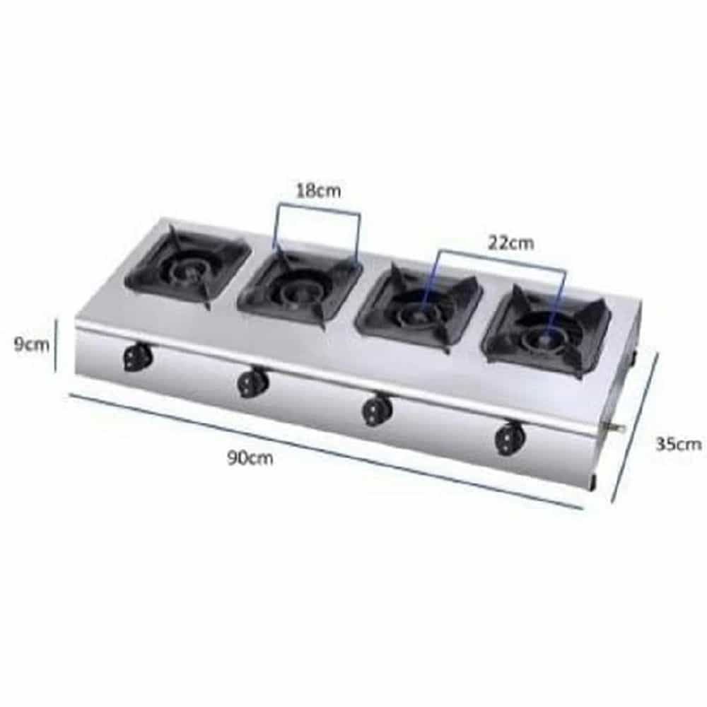 BẾP GAS BÁNH XÈO 4 BẾP CHỮ NHẬT VINLANDO 4-LD