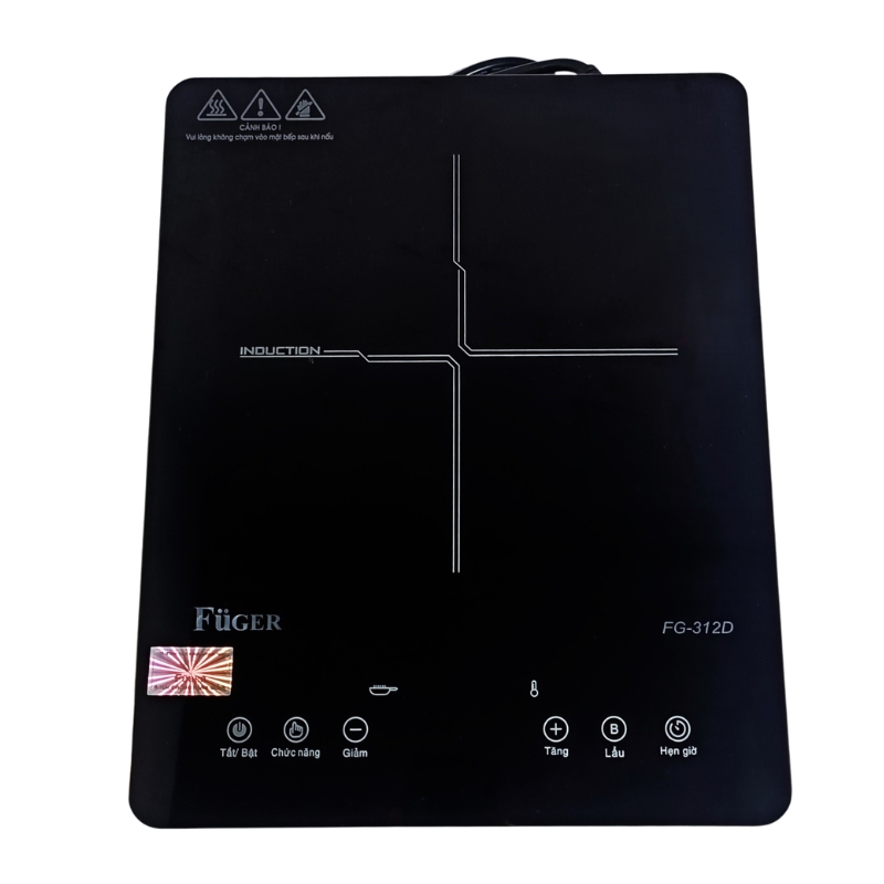 BẾP TỪ ĐƠN DƯƠNG FUGER FG 312D MẶT KÍNH CHỊU LỰC CÔNG SUẤT 2200W