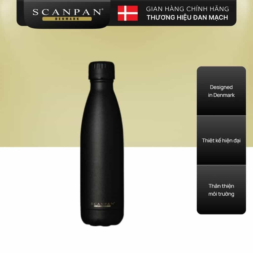 BÌNH GIỮ NHIỆT SCANPAN TO GO 500ML MÀU ĐEN - 51000117