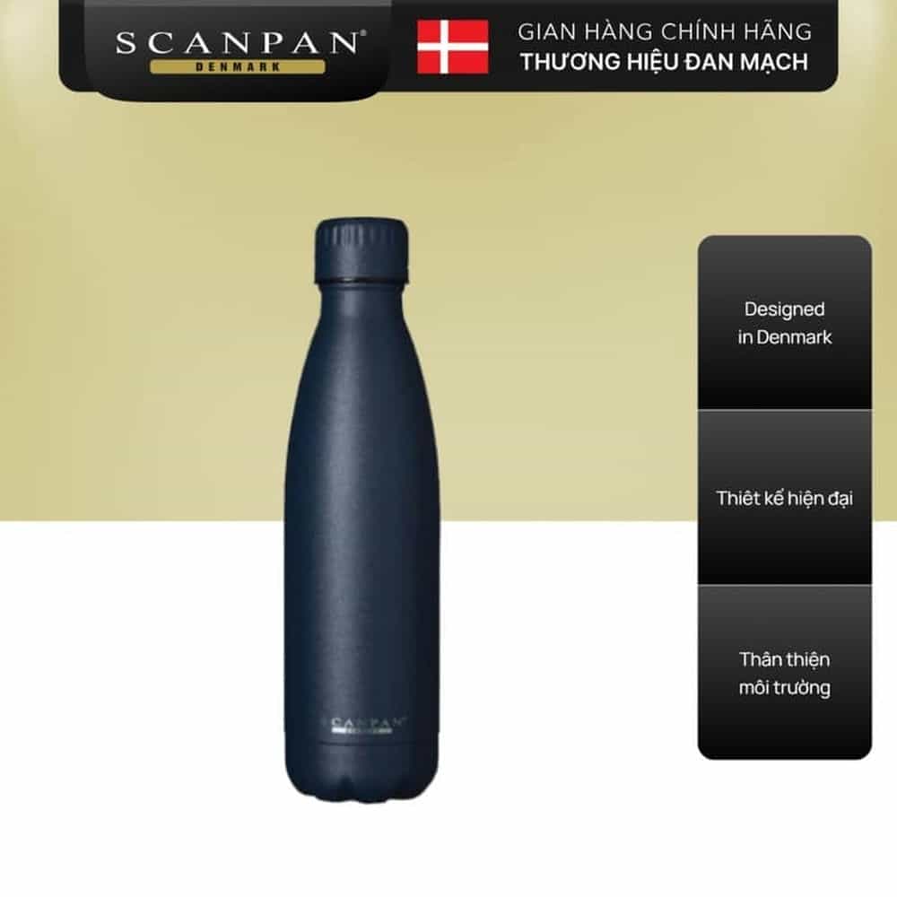 BÌNH GIỮ NHIỆT SCANPAN TO GO 500ML MÀU XANH THAN - 51000128