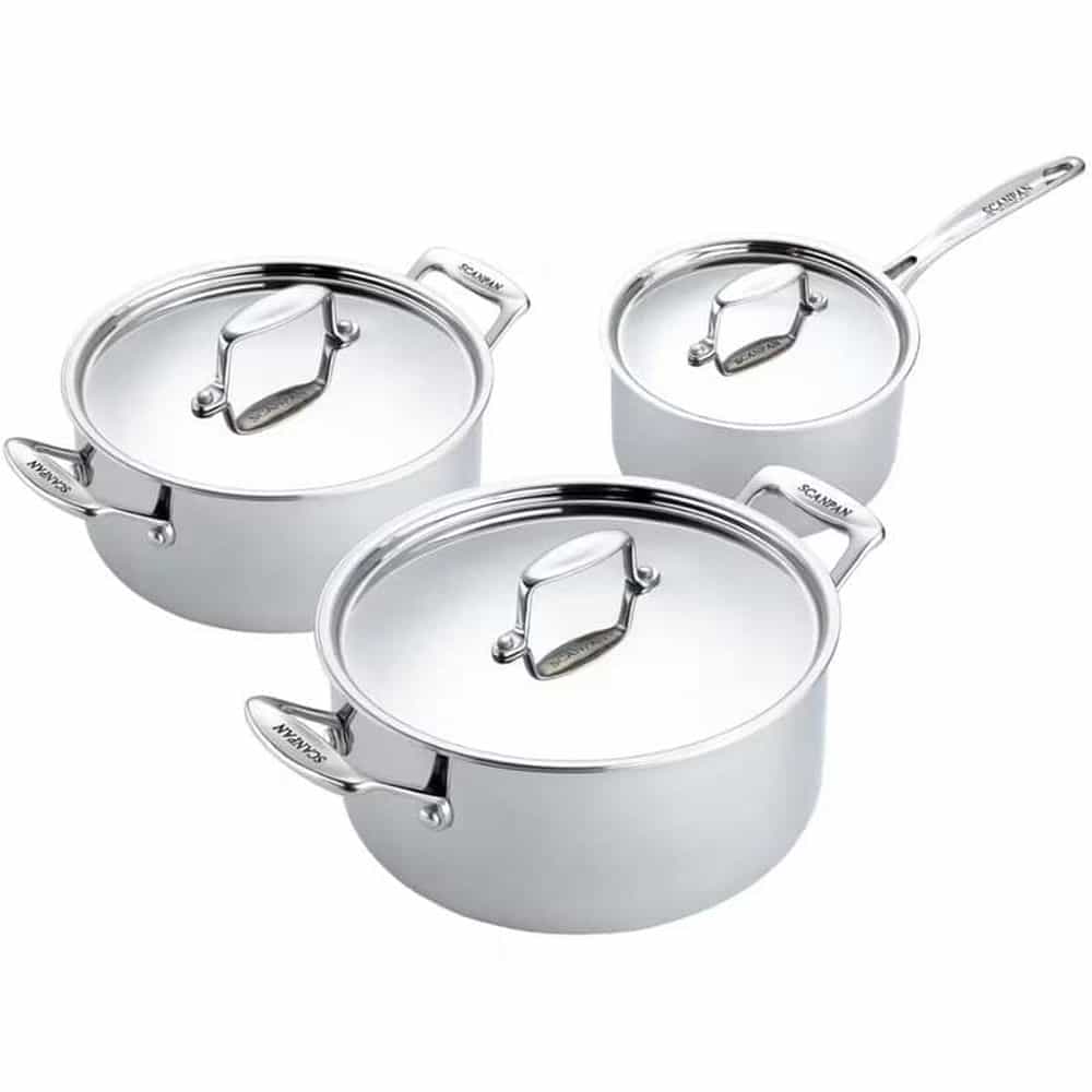 BỘ 3 NỒI INOX SCANPAN FUSION5 74000300 ĐÁY 5 LỚP CAO CẤP