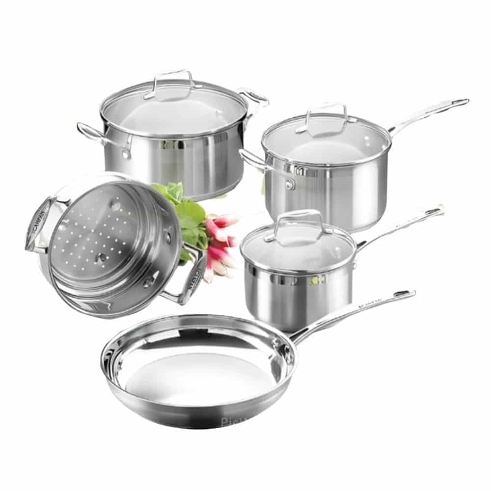 BỘ 5 NỒI CHẢO INOX SCANPAN IMPACT 71080000 ĐÁY 3 LỚP CAO CẤP