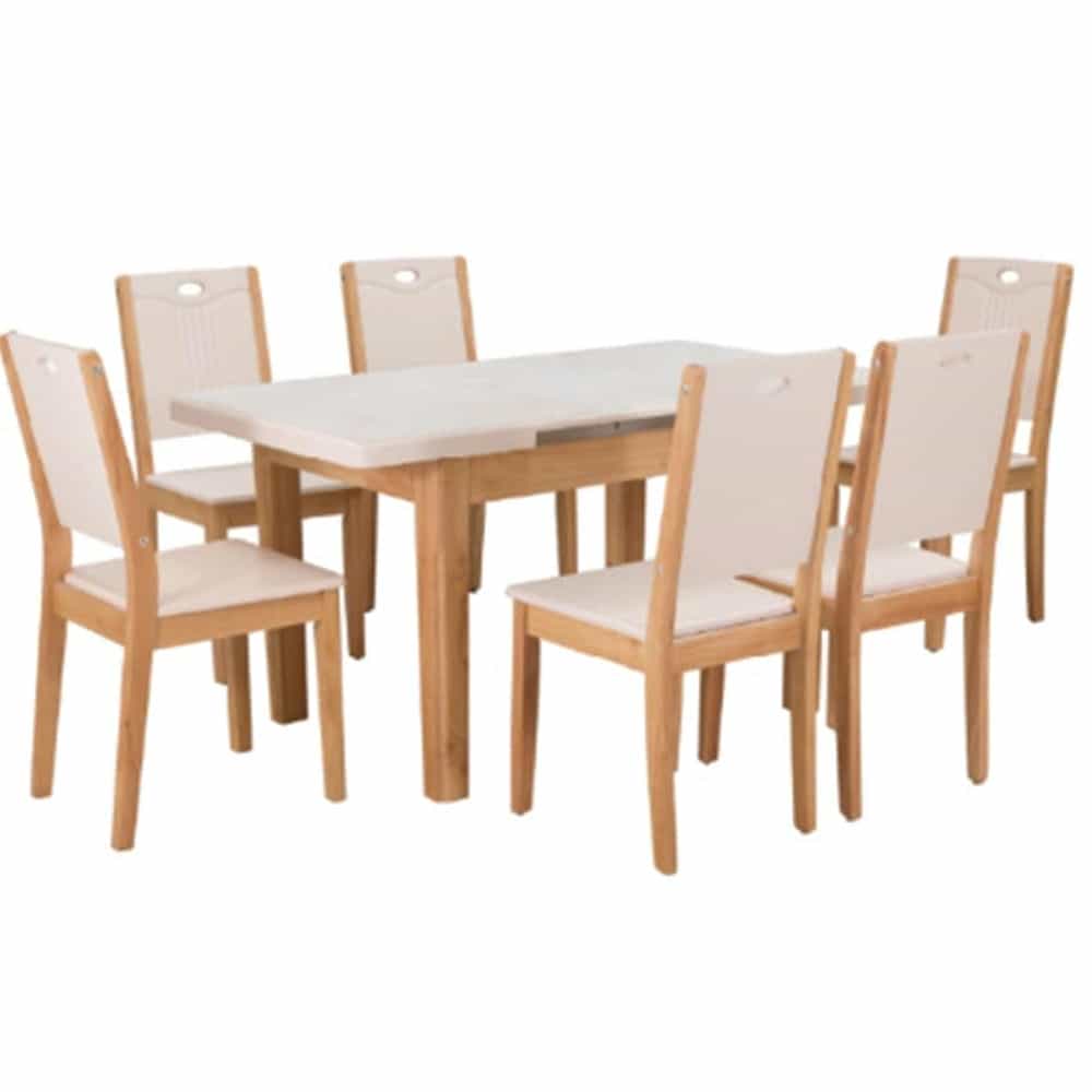 BỘ BÀN ĂN MẶT ĐÁ MDF CHI LAI 1.4M BAN-MET-AW1808