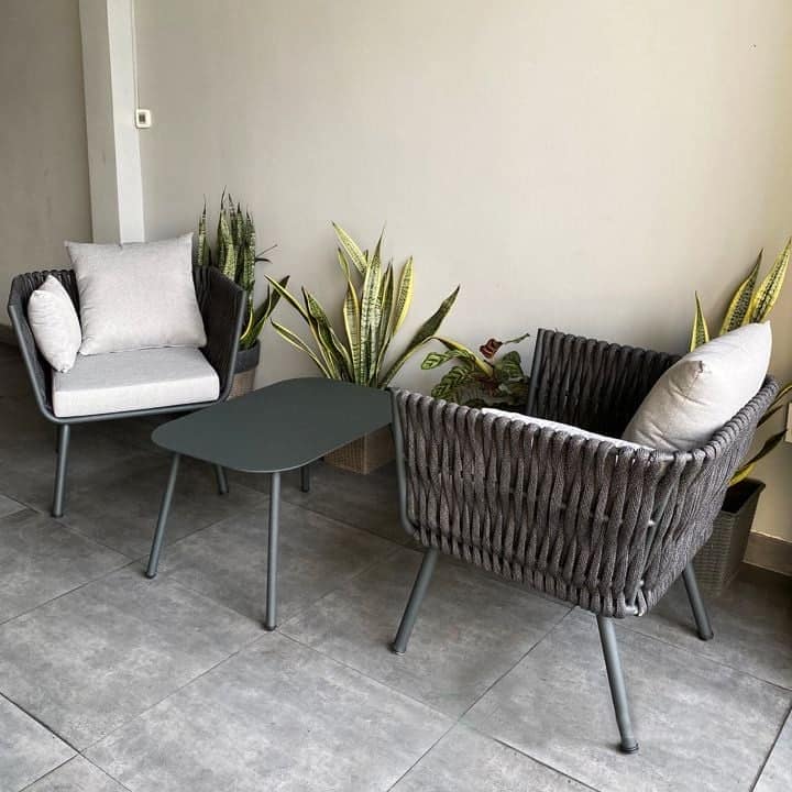 BỘ BÀN CÀ PHÊ KHUNG SẮT ĐAN DÂY DÙ MT MT2A245 (1 BÀN + 2 GHẾ)