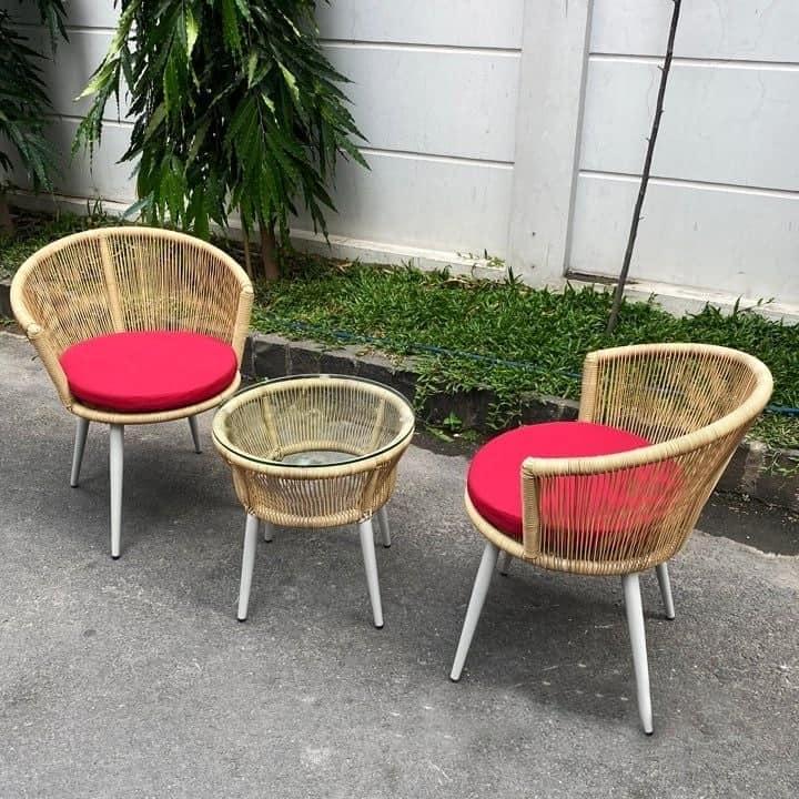 BỘ BÀN CÀ PHÊ KHUNG SẮT MT MT2A262 (1 BÀN + 2 GHẾ)