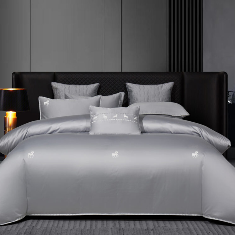 BỘ CHĂN GA D'LAVISH LUXURY THIÊN MÃ NGÂN SẮC COTTON LỤA CAO CẤP