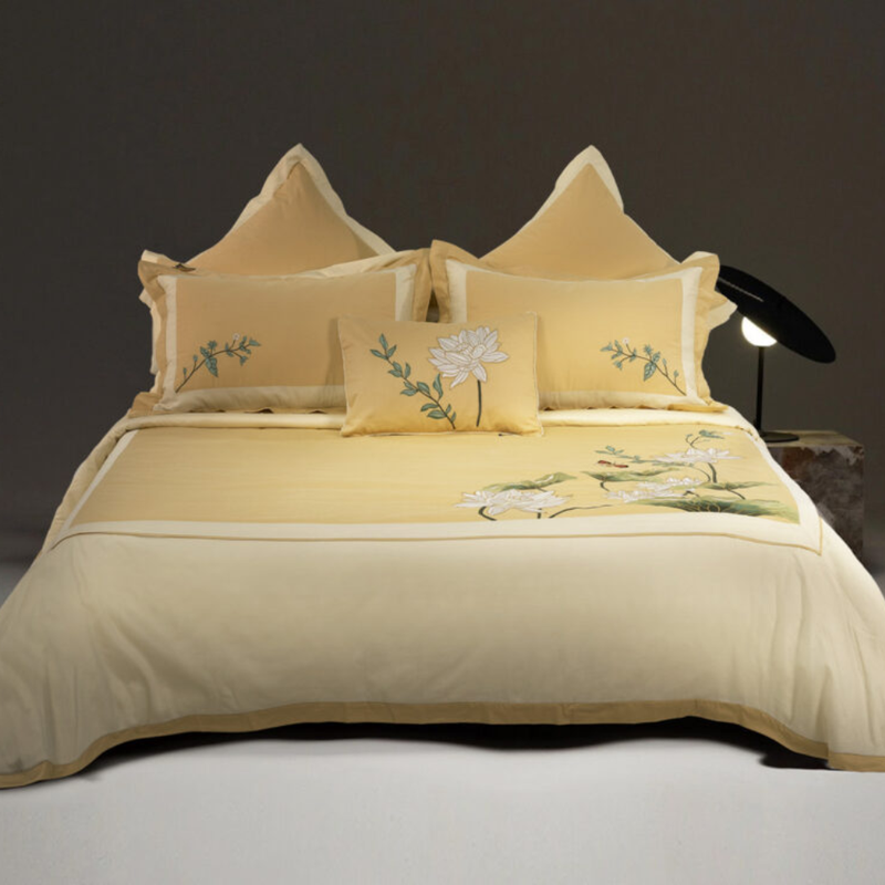 BỘ GA PHỦ D'LAVISH LUX2311 LUXURY COTTON LỤA CAO CẤP