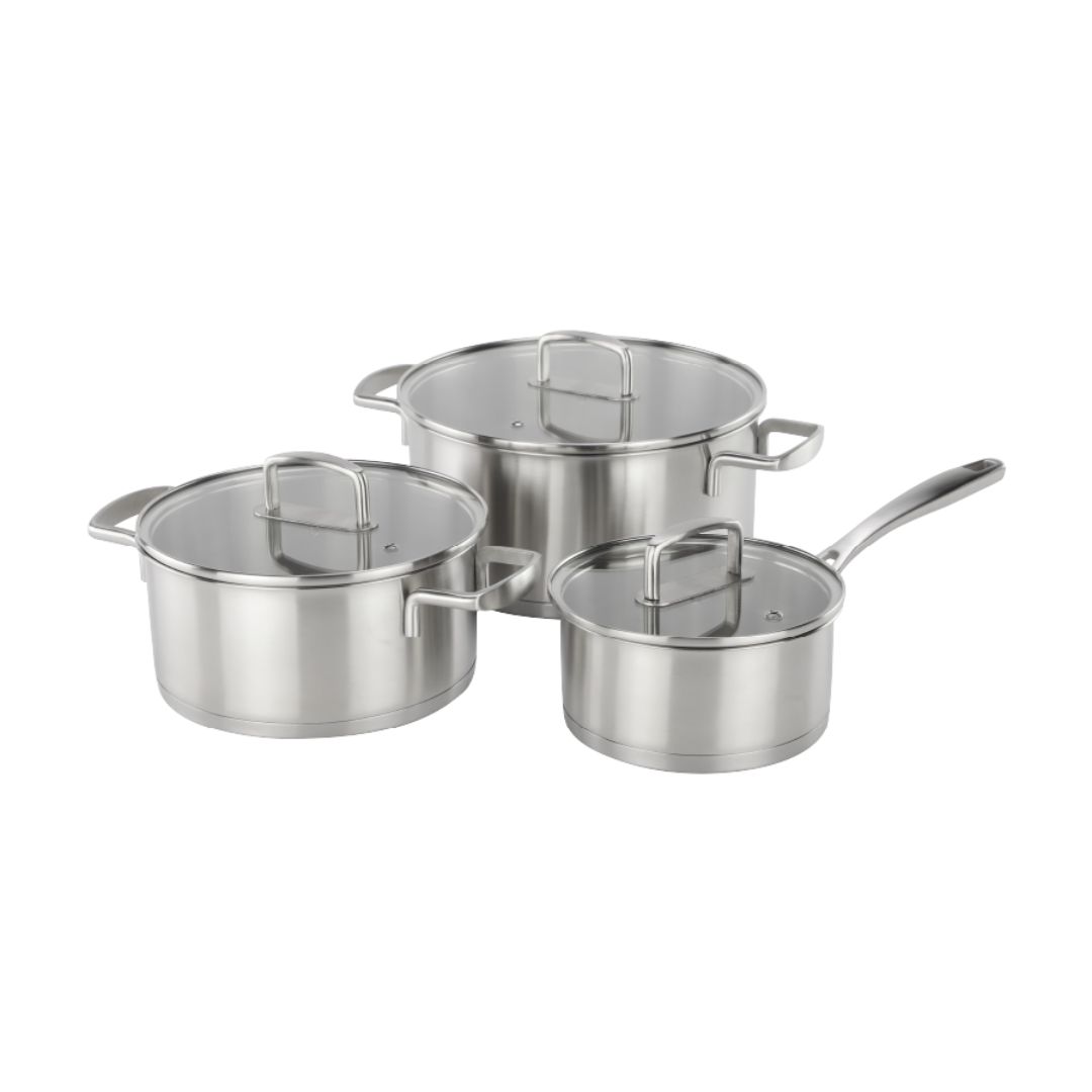 BỘ NỒI NẤU ĂN INOX CAO CẤP MALLOCA 3 CÁI SA-199