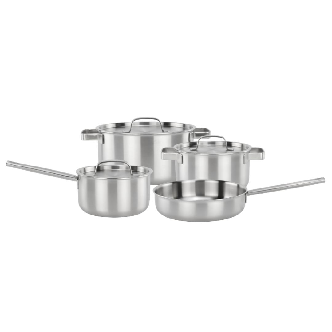 BỘ NỒI NẤU ĂN INOX CAO CẤP MALLOCA 4 CÁI SA-112