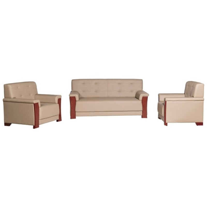 BỘ SOFA KB BỌC DA ĐEN CAO CẤP THE ONE (HÒA PHÁT) SF33-DA