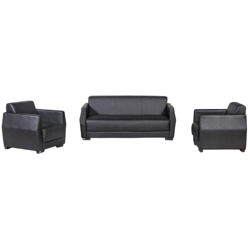 BỘ SOFA KB BỌC DA ĐEN CAO CẤP THE ONE (HÒA PHÁT) SF36-DA