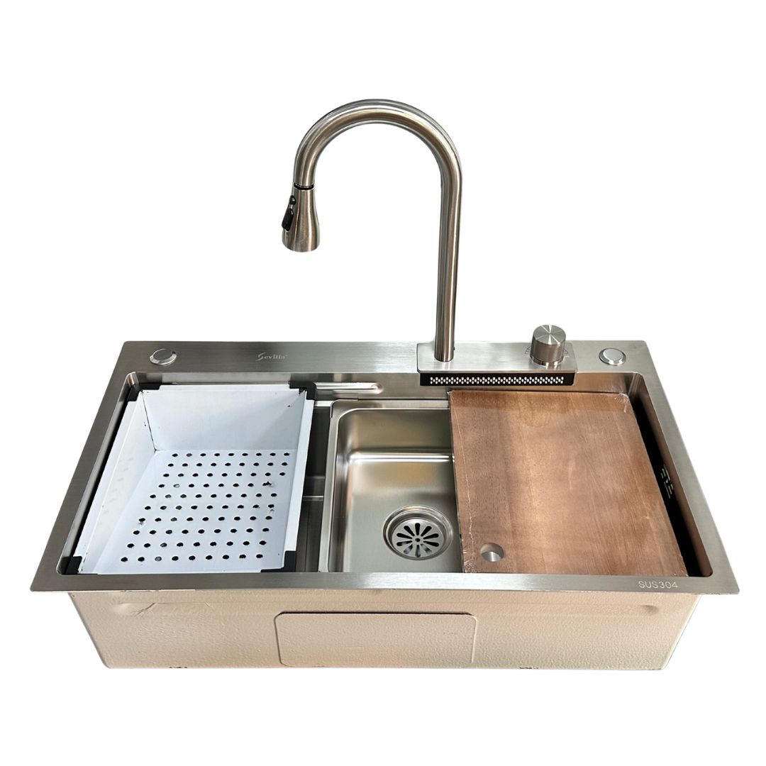 BỒN NƯỚC RỬA CHÉN INOX SEVILLA SV-HC COMBO 7846