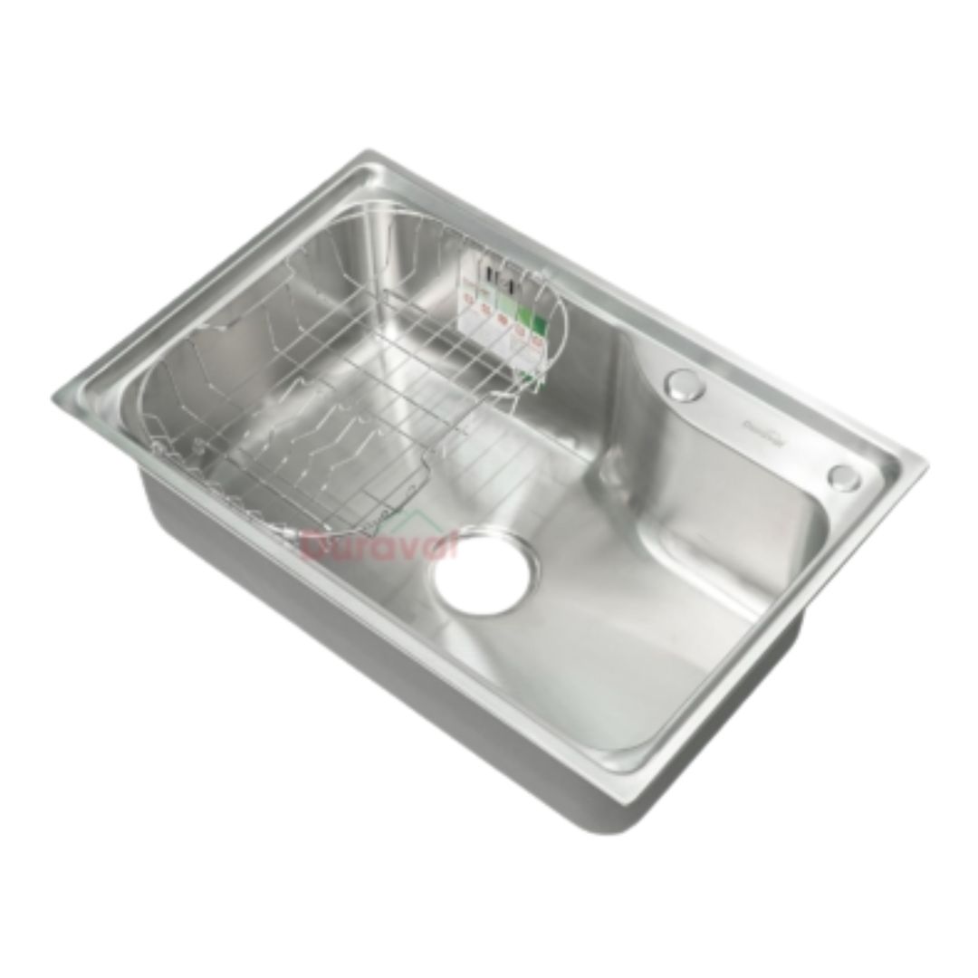 BỒN RỬA CHÉN 1 HỐ INOX 304 DURAVAL D6607-6845