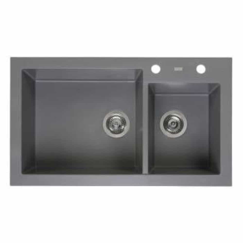 BỒN RỬA CHÉN ĐÔI ĐÁ + REGINOX + AMSTERDAM 22 HMH.R31094 + LẮP NỔI, ĐÁ REGI-GRANIT