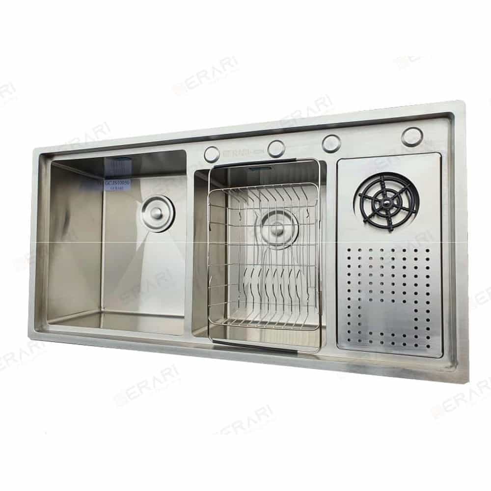 BỒN RỬA CHÉN ĐÔI GERARI GC.JS10050 INOX 304 CAO CẤP