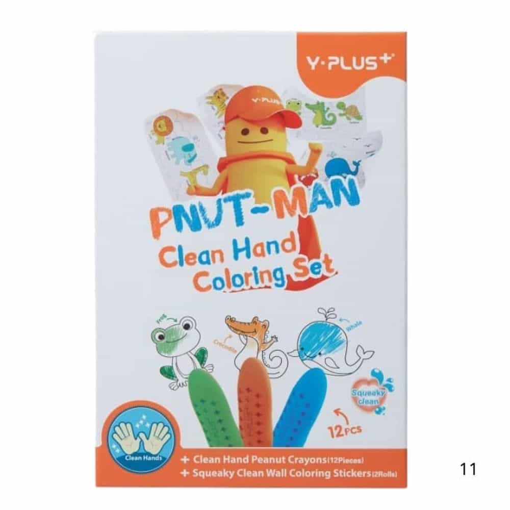 BÚT SÁP MÀU PEANUT YPLUS 12 MÀU KÈM TRANH TÔ MÀU DÁN TƯỜNG CP210600