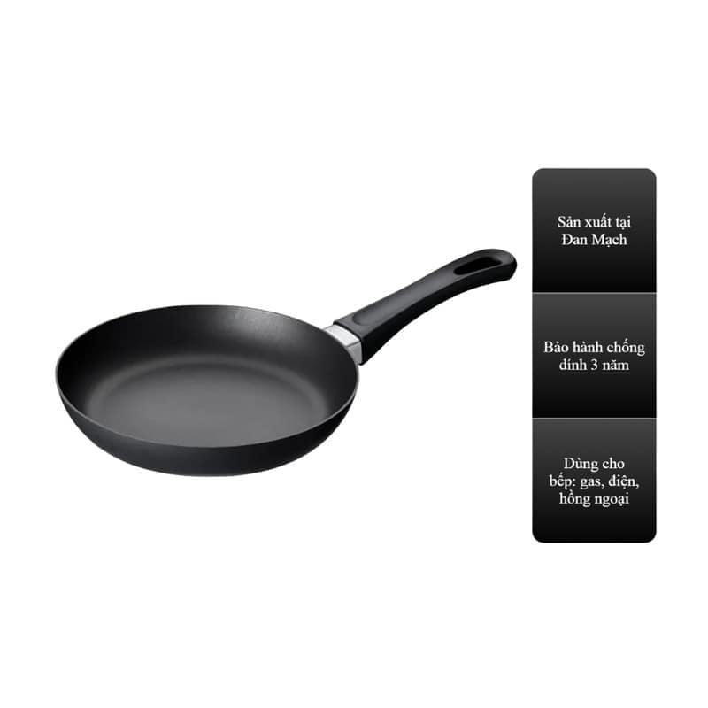 CHẢO CHỐNG DÍNH SCANPAN CLASSIC 20CM ĐAN MẠCH NHÔM ĐÚC GREENTEK