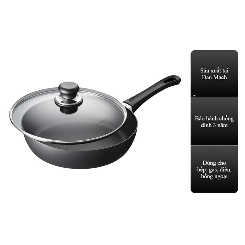 CHẢO CHỐNG DÍNH SCANPAN CLASSIC 20CM KÈM NẮP GREENTEK
