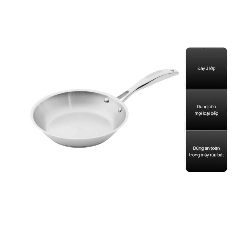 CHẢO INOX SCANPAN STS 20CM ĐÁY LIỀN MẠCH 3 LỚP