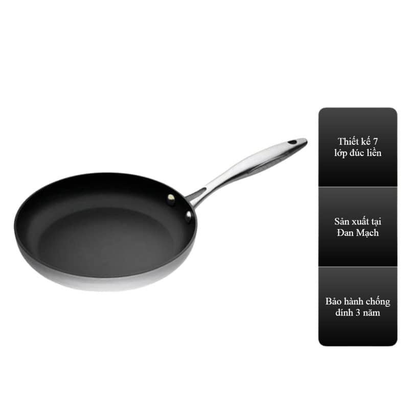 CHẢO XÀO CHỐNG DÍNH TỪ SCANPAN IQ 28CM NHÔM ĐÚC NGUYÊN KHỐI