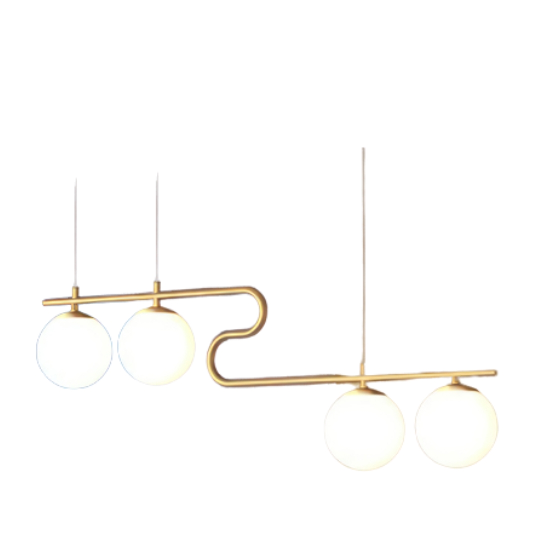 ĐÈN THẢ - HIWA - B00771/2 - 4 BÓNG G9, MÀU GOLD