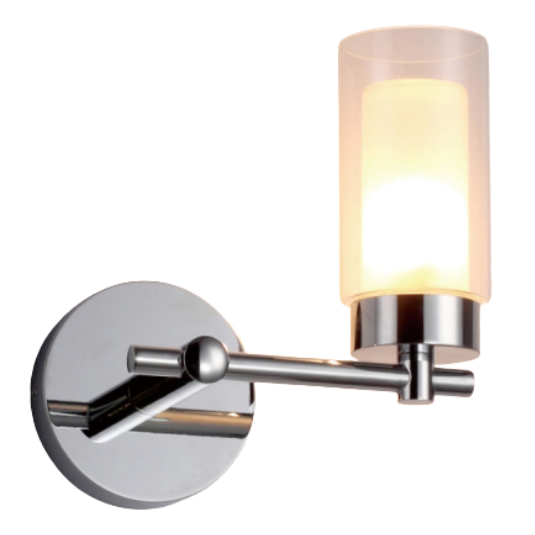 ĐÈN VÁCH CAO CẤP HIWA B00747W-01-R – G9, 1 BÓNG, CHROME, IP44