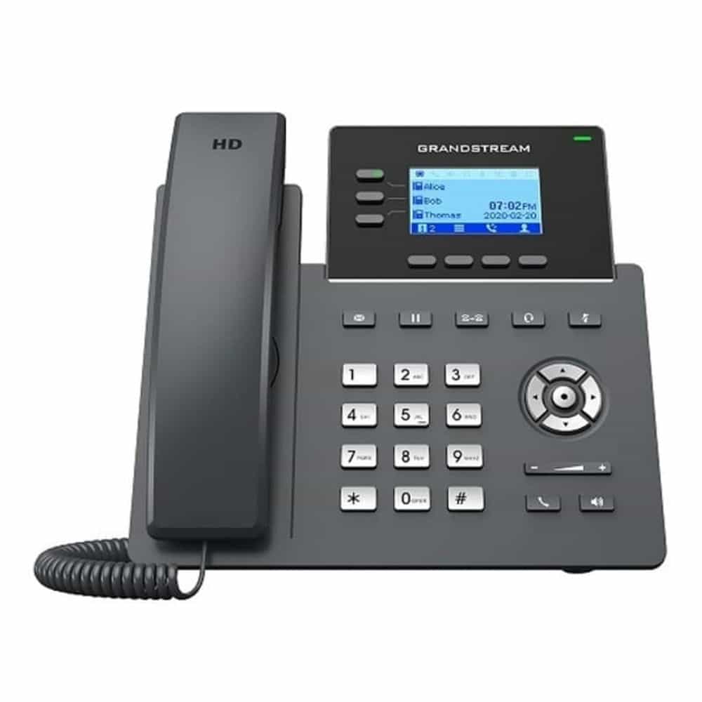 ĐIỆN THOẠI IP GRANDSTREAM GRP2603P - HỖ TRỢ POE, 2 CỔNG GIGABIT, 3 SIP, HỘI NGHỊ 5 CHIỀU