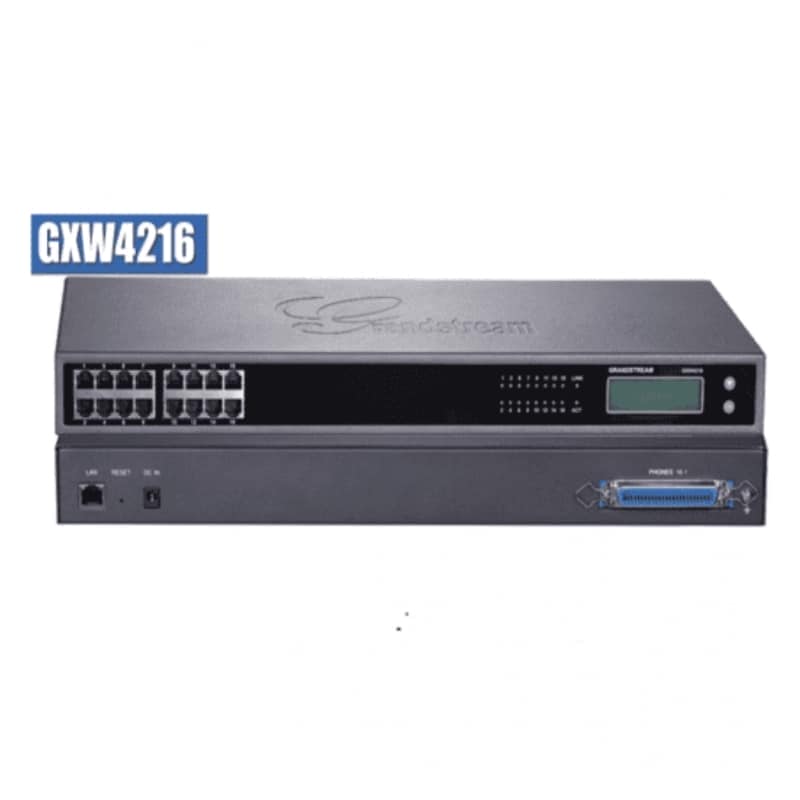 GATEWAY GRANDSTREAM GXW4216 - CARD 16 CỔNG MÁY LẺ ANALOG (FXS), GIGABIT, CHUẨN RACK 1U