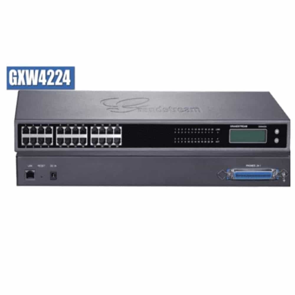 GATEWAY GRANDSTREAM GXW4224 - CARD 24 CỔNG MÁY LẺ ANALOG (FXS), GIGABIT, CHUẨN RACK 1U