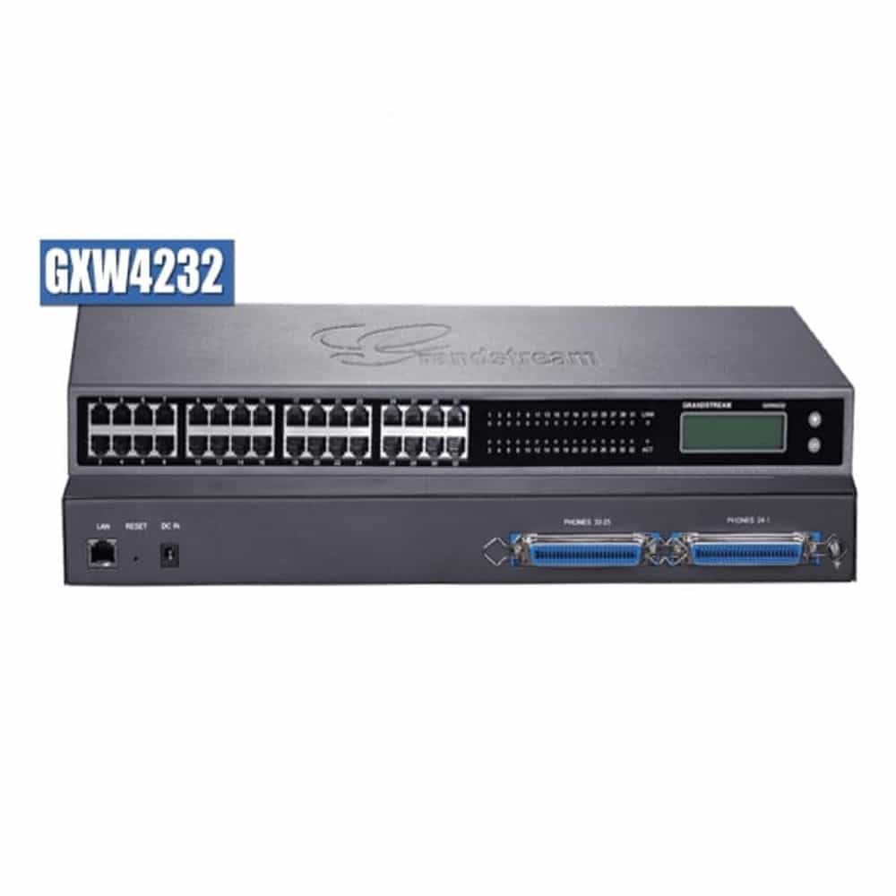 GATEWAY GRANDSTREAM GXW4232 - CARD 32 CỔNG MÁY LẺ ANALOG (FXS), GIGABIT, CHUẨN RACK 1U