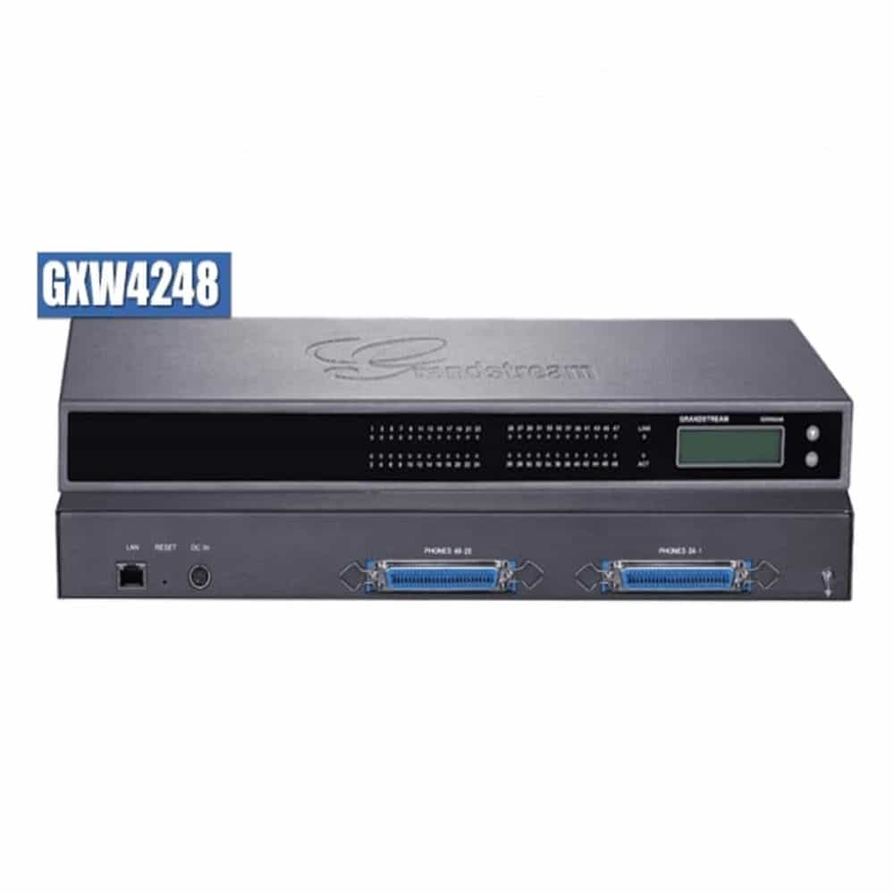 GATEWAY GRANDSTREAM GXW4248 - CARD 48 CỔNG MÁY LẺ ANALOG (FXS), GIGABIT, CHUẨN RACK 1U