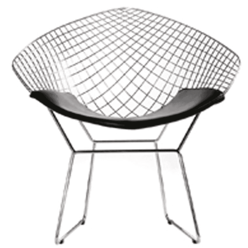GHẾ TỰA THƯ GIÃN PVC D'FURNI BERTOIA DIAMOND