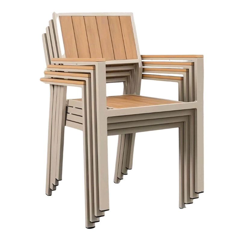 GHẾ TỰA NGOÀI TRỜI NỘI THẤT 190 GT2412 KHUNG NHÔM NAN NHỰA
