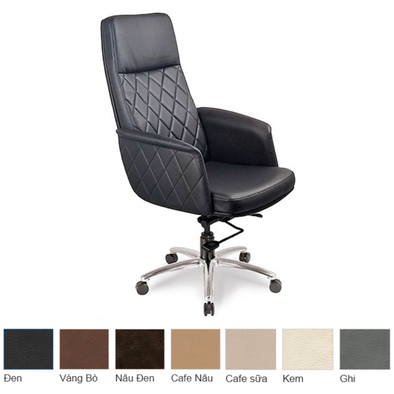 GHẾ XOAY GIÁM ĐỐC NT190 GX2311-HK (S1) DA PU CHÂN SAO HỢP KIM SANG TRỌNG